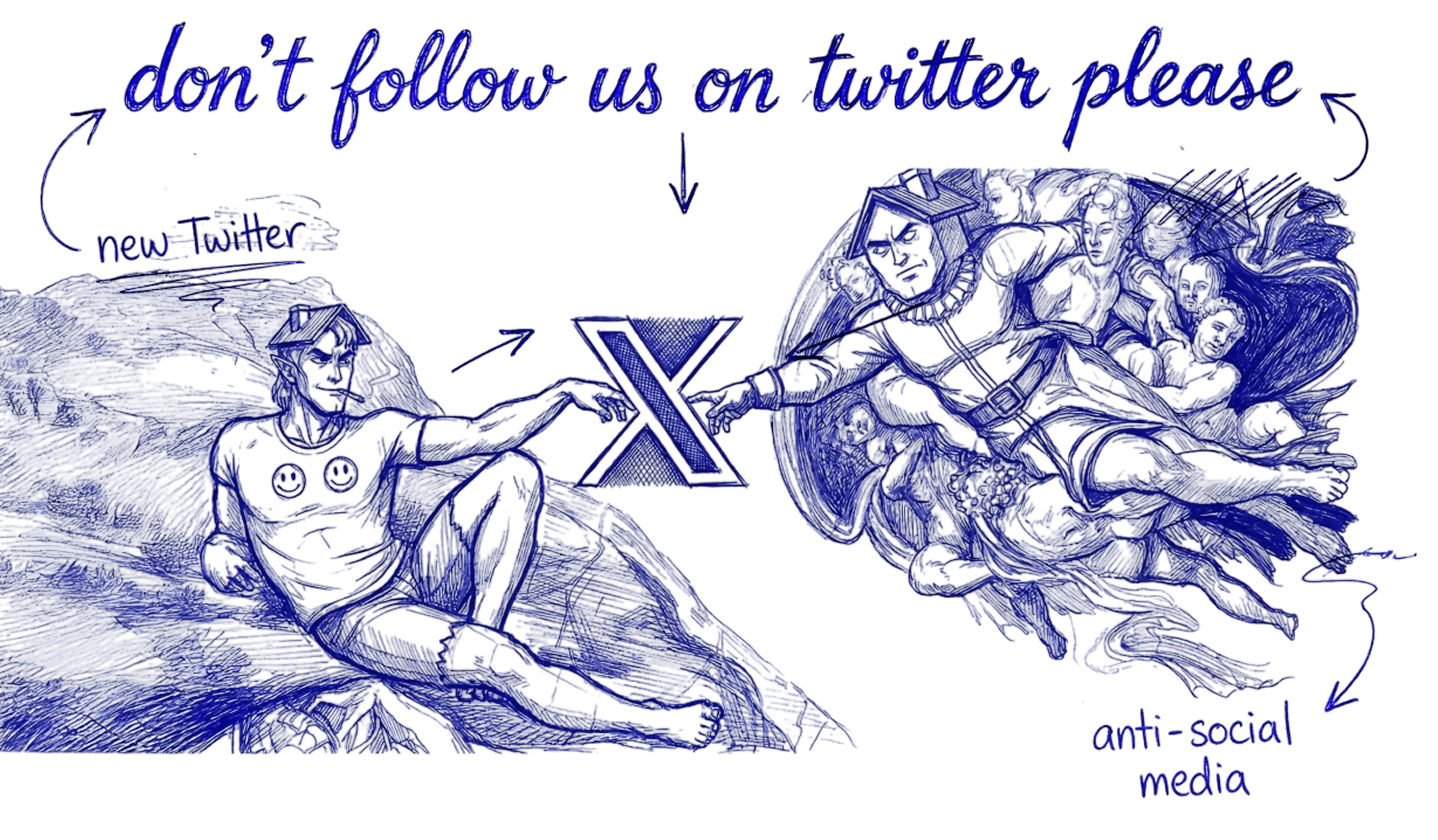 Don't follow us on twitter please